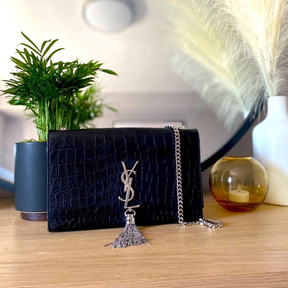 Ysl croc embossed bag
